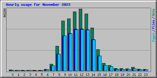 Hourly usage for November 2023